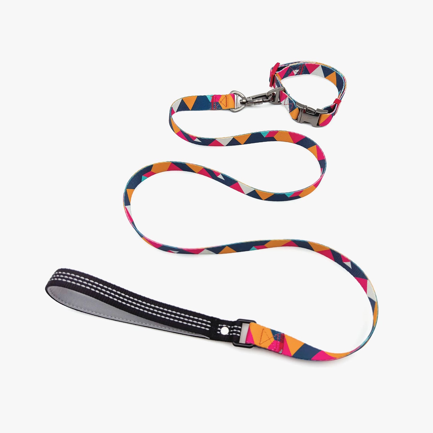 ColorfulPlaid  Dog Collar & Leash Kits-Reflective